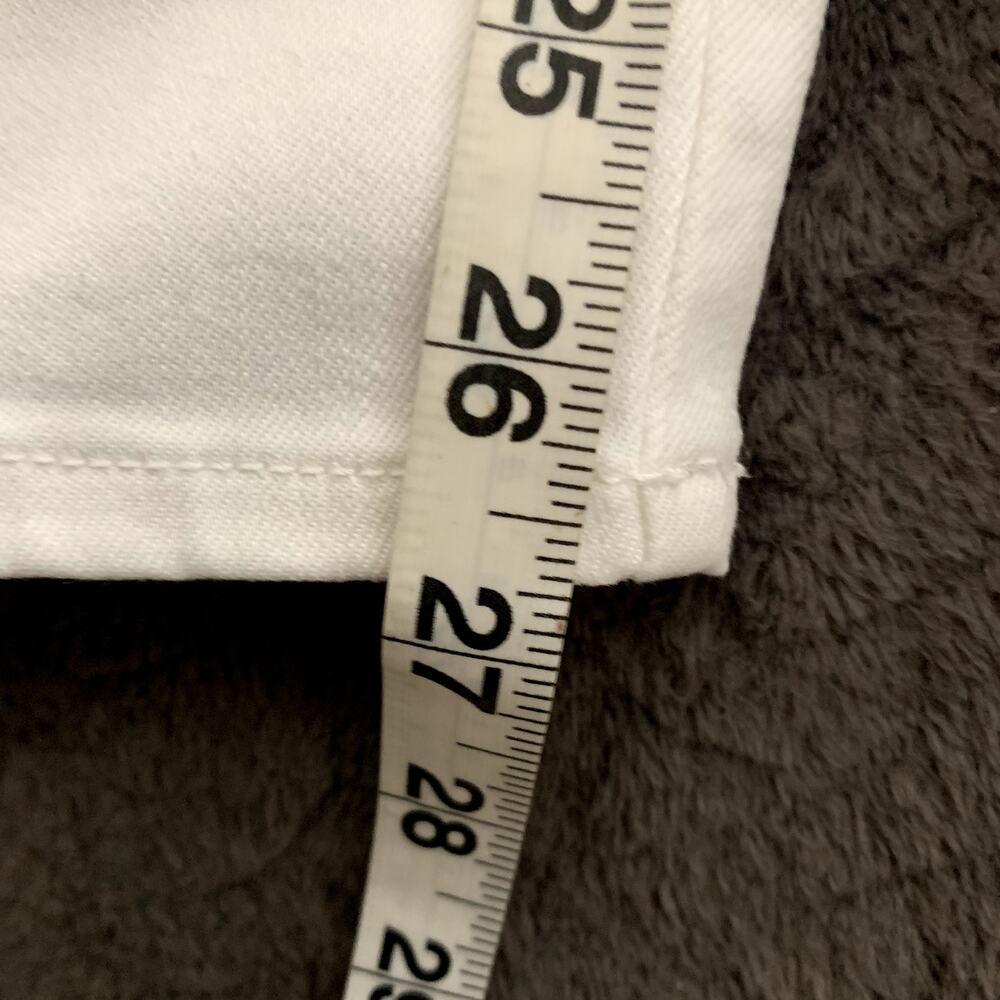 Talbot's White Jean Stretch High Waist Straight Ankle with Navy Stripes SZ 12 - Picture 6 of 6